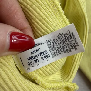 Aerie L Large Good Vibes Oversized Sweatshirt Tunic Long Sleeve Crew Neck Yellow thumbnail 9
