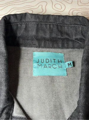 Judith March Black Denim Patchwork Jacket – Size M thumbnail 5