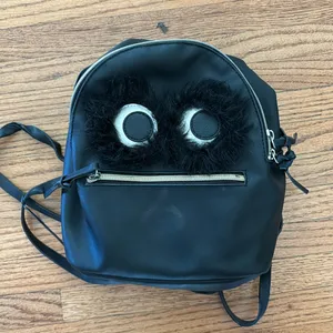Big eyeball mini backpack Black thumbnail 1