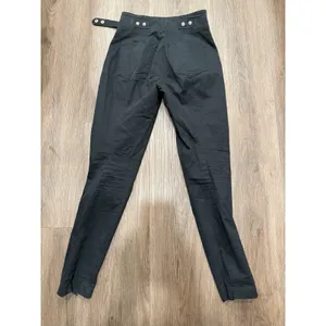 ALC Zipper Pants Flare Black High Rise Adjustable‎ Button Grunge Women's Size 2 thumbnail 3