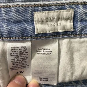Lucky Brand Boho Lucky Pins Jean Short floral Embroidery Size 4/27 Cut Off Jorts thumbnail 8