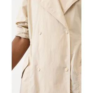 Athleta M Luna Trench Coat Dune Medium thumbnail 5