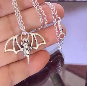 Brand New Silver bat necklace with lobster clasp thumbnail 4