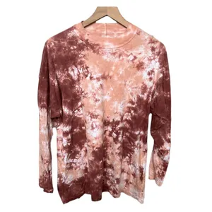 Free People Women's Long Sleeve Be Free Tie Dye Tee Shirt Top Orange Small thumbnail 4