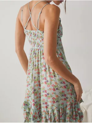 Free People Adella Printed Mini Slip/ Dress thumbnail 4