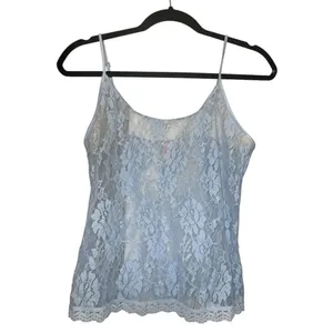 ✨Victoria Secret Baby Blue All Over Lace Sz Medium Camisole✨ thumbnail 3