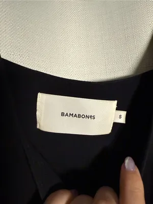 Bamabones Martine Black Tencel Crop Top Size Small thumbnail 5