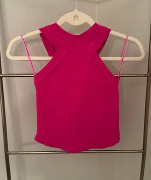 Hot Pink Halter Top Size M thumbnail 1