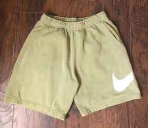 Nike Men Sportswear Club Short Basketball Graphic Large Swoosh Logo Sweatpants Shorts Green Sz M - measurement in pics thumbnail 1