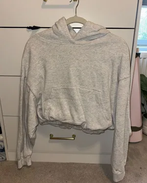 Garage scrunched cropped hoodie thumbnail 1
