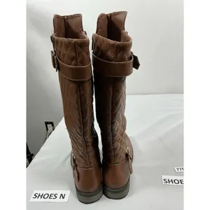 Woman’s Excellent Condition Forever Quilted Knee High Riding Boots 10 Tan thumbnail 4