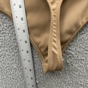 Express‎ Body Contour Bodysuit Tank Sleeveless Thong Tan Women's Medium thumbnail 7