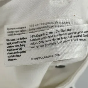 Eileen Fisher White Organic Cotton Straight Leg Jeans Size 6‎ Minimalist READ thumbnail 4