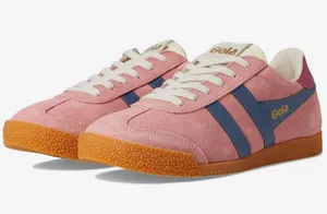 Gola Elan Women's Pink Suede Sneakers in Coral Pink, Moonlight & Raspberry 8.5 thumbnail 1