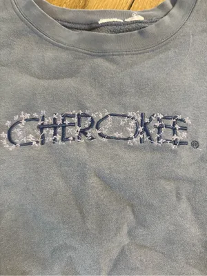 Cherokee Women's Dusty Blue Crewneck Sweatshirt thumbnail 2