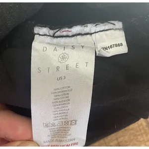 Daisy Street Star Patch Wide Leg Jeans Black Wash Grommet Detail Size US 3 thumbnail 8