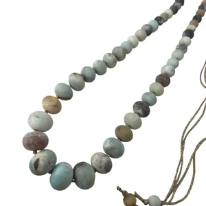 Amazonite Stone Multi Beaded Adjustable Cord Necklace OS Bohemian Boho Colorful thumbnail 1