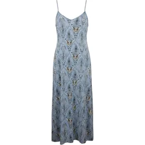 ONeill Womens S Blue Paisley V-Neck Spaghetti Strap Midi Dress Boho Beach Travel thumbnail 2