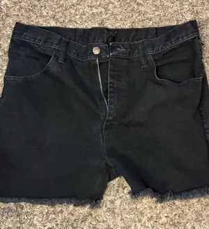 Rustler Black Denim Cutoff Shorts 100% Cotton thumbnail 1