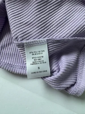 Altar'd State Lavender Ribbed Short-Sleeve Crop Top Size Small NWOT thumbnail 6