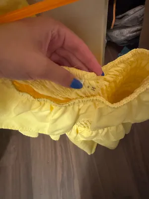 Yellow one shoulder ruffle dress thumbnail 5