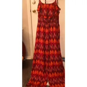 Hot Swag Multi-Color Keyhole Back Jumpsuit M Dopamine Boho Coconut Girl Prints thumbnail 3