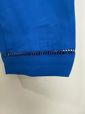 Women's Bright Blue Cropped Capri Pants Size 8P thumbnail 3