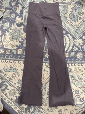 Athleta Salutation Stash Flare Pant Greyish Purple Small thumbnail 2