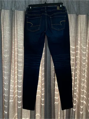 American Eagle Outfitters Dark Blue Super Stretch Jegging Size 2 Short thumbnail 7