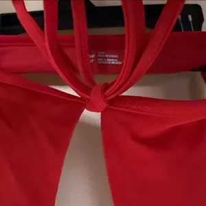 aerie Red Halter Tie-Front Swim Top thumbnail 3