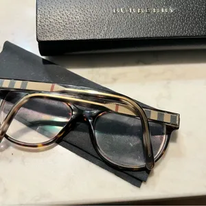 Burberry Tan Brown Eyeglass Frame & Case EUC thumbnail 4