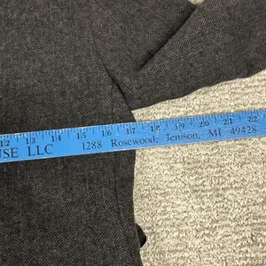 Abercrombie & Fitch Pea Coat Womens Small Wool Blend Herringbone Double Breasted thumbnail 9