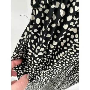 Bar‎ III Jumpsuit Women SMALL Black Cream Polka Dot Sleeveless Pockets Romper thumbnail 6