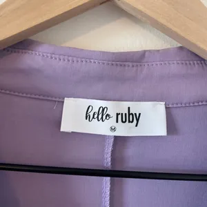 Hello Ruby Boutique Purple Tie Top Size M thumbnail 2