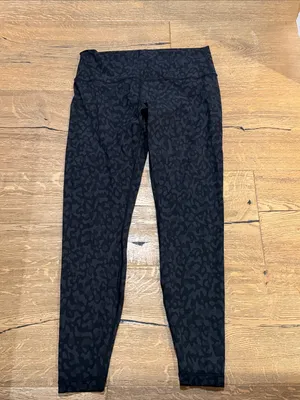 lululemon athletica align Black Tonal Animal Print Leggings 12 thumbnail 2