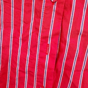 Princess Polly Womens Tawni Red Stripe Lace Up Corset Mini Shirt Dress Size 6 thumbnail 4