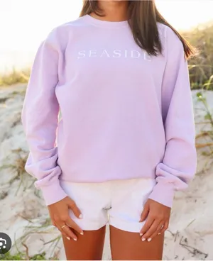 the seaside style Pastel purple sweatshirt #preppy size large thumbnail 1