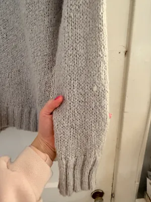 Aerie Grey Knit Sweater thumbnail 4