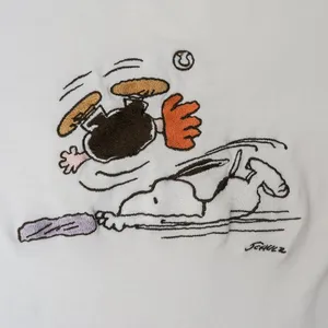 Vintage 90s Charlie Brown Snoopy Baseball Embroidered Shirt thumbnail 4