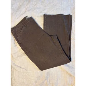 J. Jill Tried & True Fit Brown Stretch Denim Wide Leg Pants Size 16 83151035 thumbnail 5