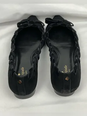 Kate Spade Ruffle Bow Flats Sz 8.5 Shoes Kalani Suede Pointed Toe thumbnail 8