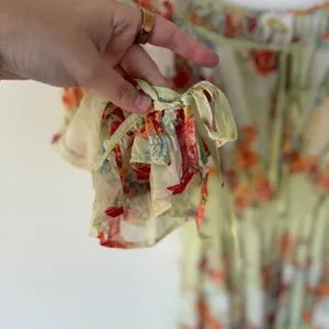 Anthropologie Fig and Flower Women's Boho Floral Print Tiered Maxi‎ Dress Sz S thumbnail 6