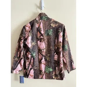 Aqua Stop Pink Real Tree CAMO Fleece Jacket Waterproof Hunting Women's Small NEW thumbnail 3