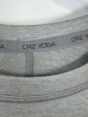 CRZ YOGA Lightweight Racerback Workout Tank Top Heathered Grey thumbnail 2