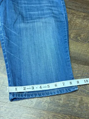 Vintage Y2K American Eagle Low Rise Bermuda Denim Jean Shorts Womens 14 Distress thumbnail 4