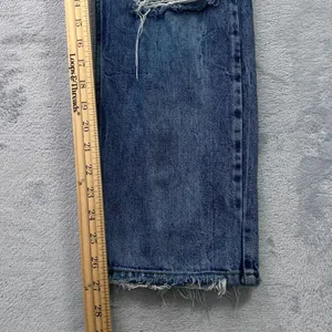 We The Free People Jeans Womens 29 Distressed Blue Denim Mid Rise Tapered Casual thumbnail 11