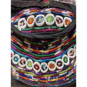 Handmade Metallic Embroidered Festival Bucket Shoulder Bag thumbnail 6