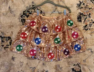 Ornament Sequin Skirt Peach Love  thumbnail 1