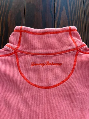 Tommy Bahama Pink Quarter Zip Sweatshirt thumbnail 4