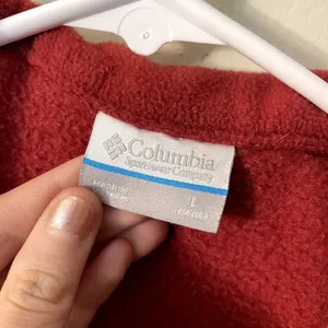 Columbia full zip fleece jacket red pockets warm comfortable athleisure winter thumbnail 4